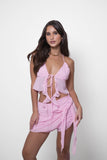 Pink Stardrops Mini Skirt
