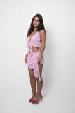 Pink Stardrops Mini Skirt